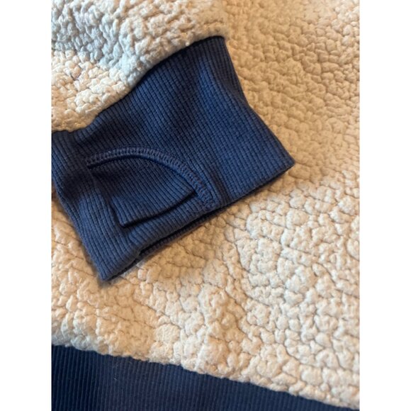Athleta Girl so Snug Sherpa half zip size L(12) pullover cozy cream teddy fleece - Picture 8 of 8